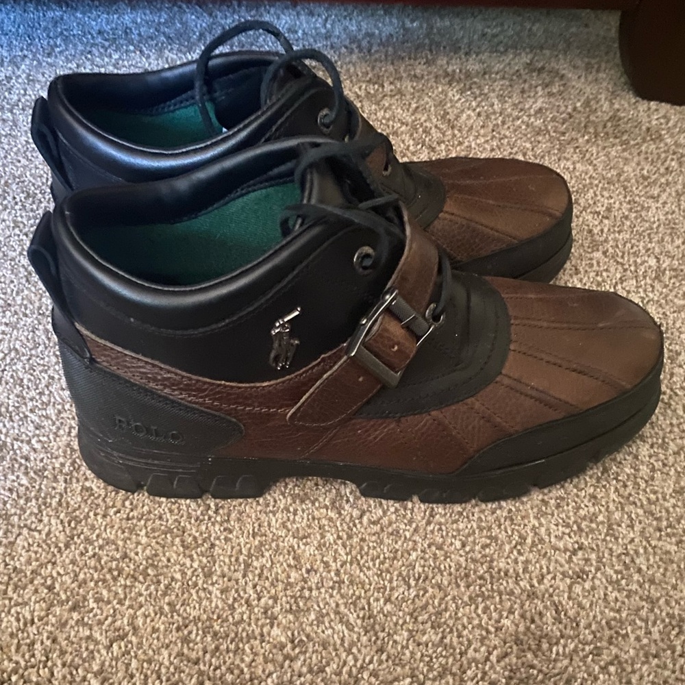 Polo Ralph Lauren Dover III Men’s Size 11.5 Hiking Ankle Duck Boots Black  Brown